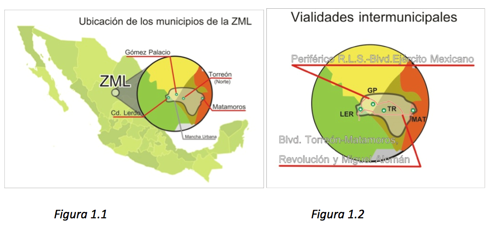 Ubicación de la Zona Metropolitana de la Laguna