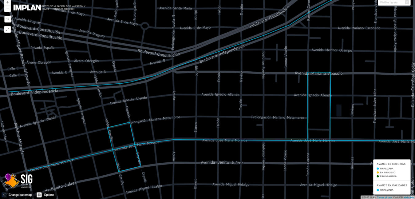 Mapa de avance de reconversion led a febrero de 2015