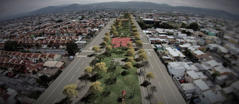 Proyecto Línea Verde Oriente en el antiguo derecho de vía del ferrocarril, Torreón, Coah.