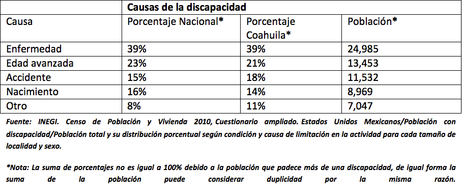 Causas de la discapacidad