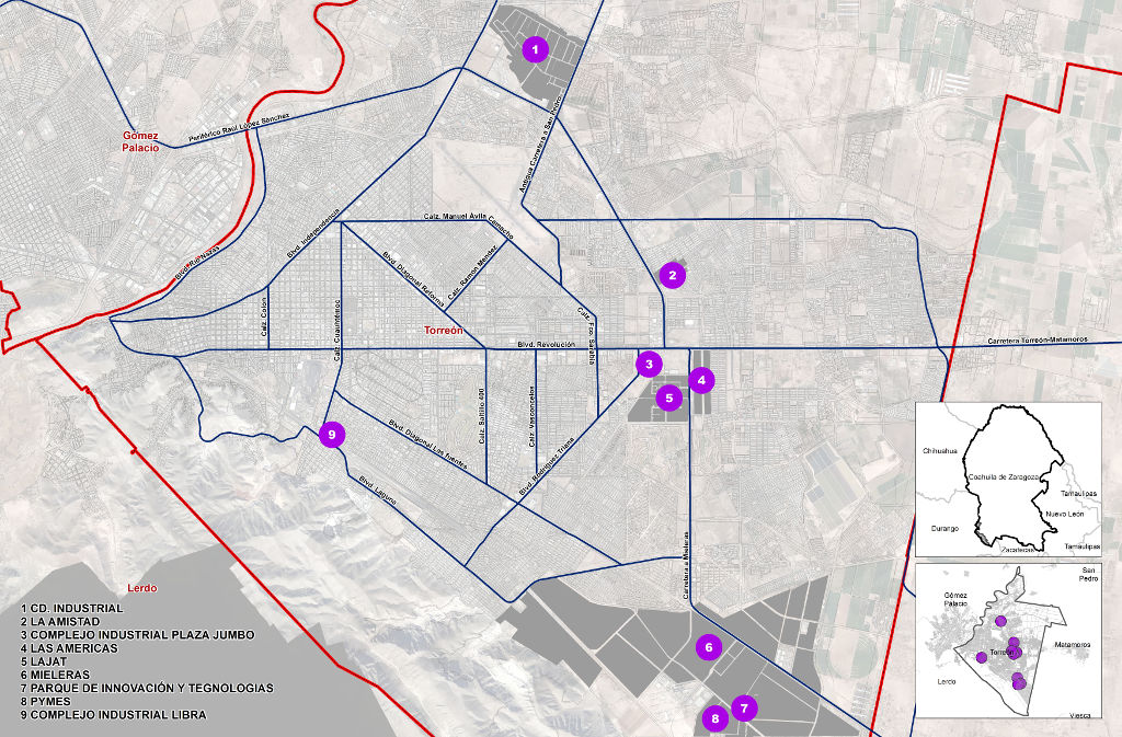 Zonas Industriales de Torreon