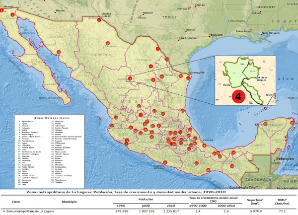 Zonas Metropolitanas de Mexico