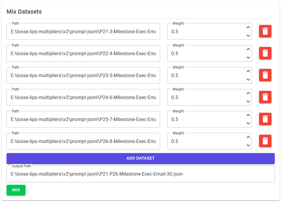 Dataset mixer