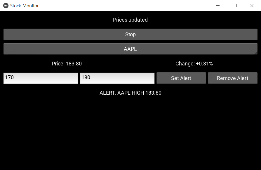 Stock Monitor UI