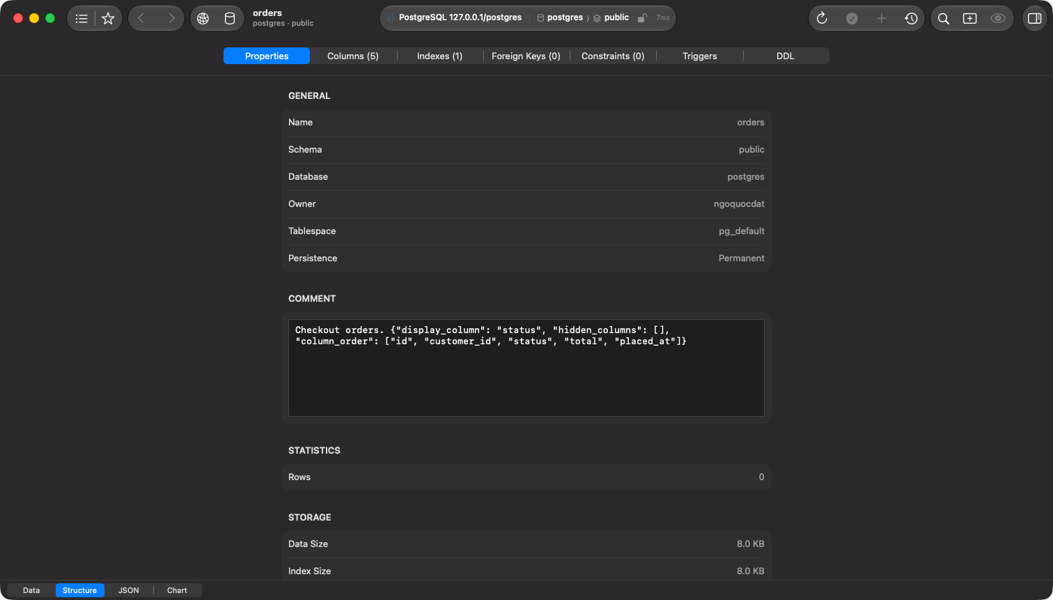 The same form in dark mode