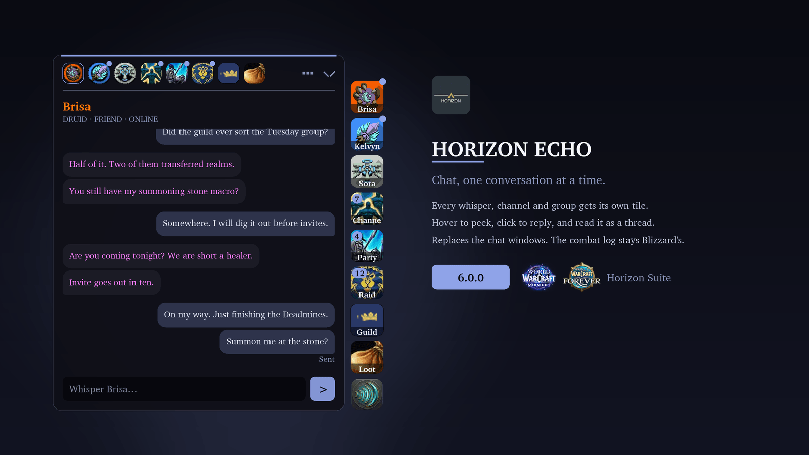 Echo: chat, one conversation at a time