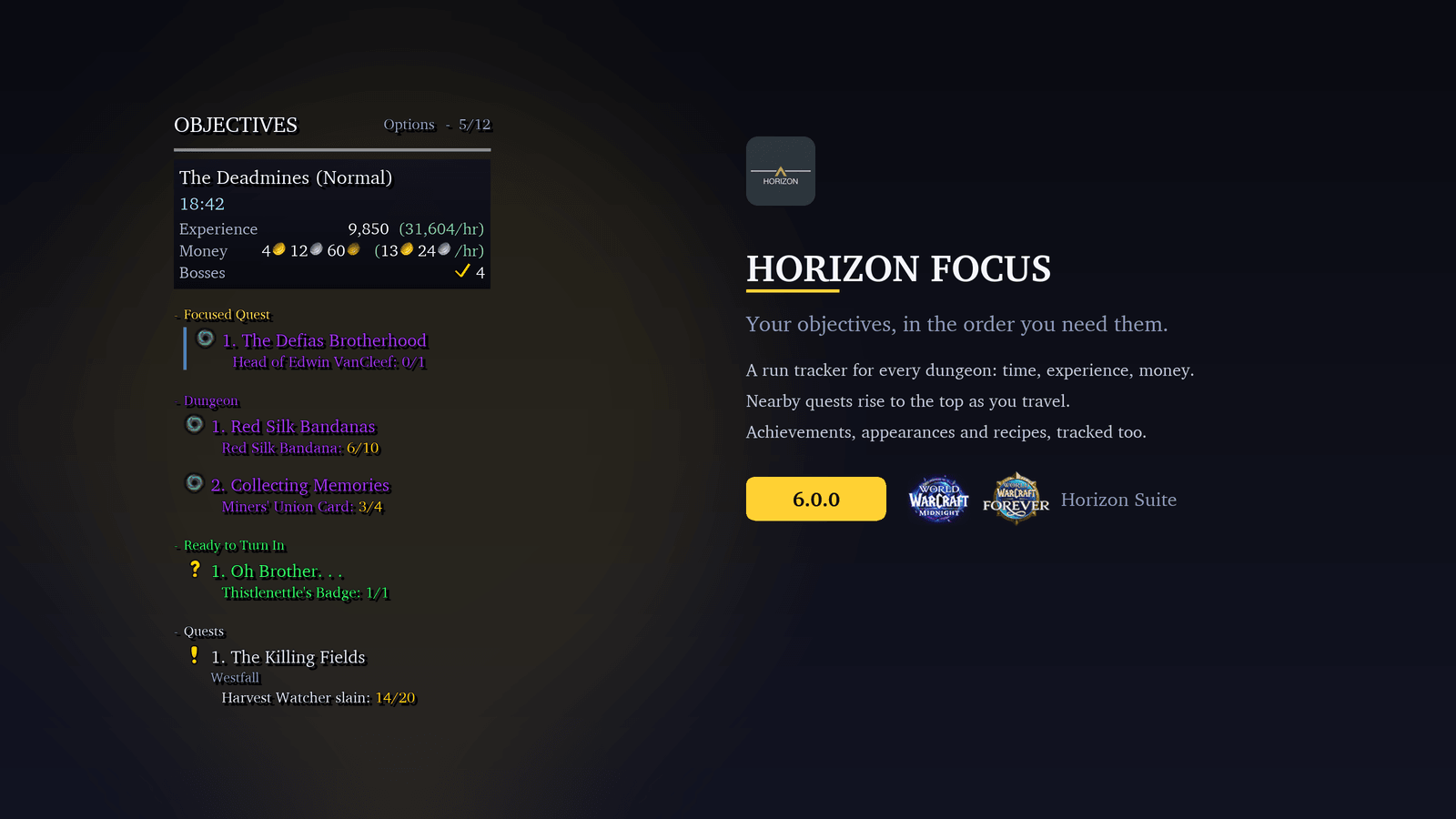 Focus: quest tracker