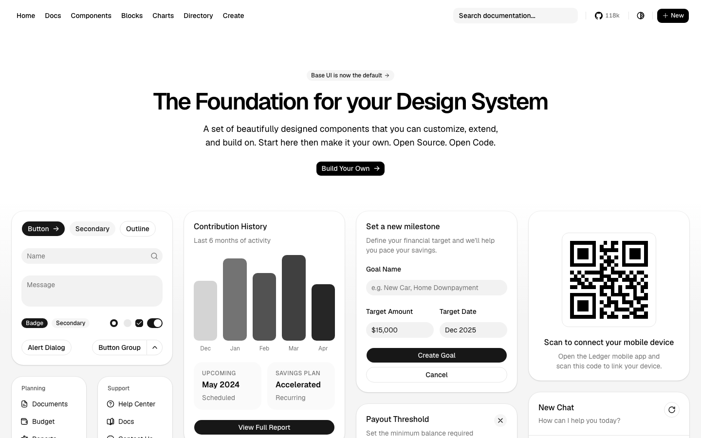 ui.shadcn.com — UIForge's copy, rendered fully offline, pixel-for-pixel identical to the live site