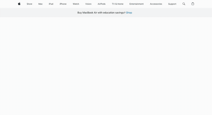 apple.com/macbook-air replayed offline: scroll-driven design and video