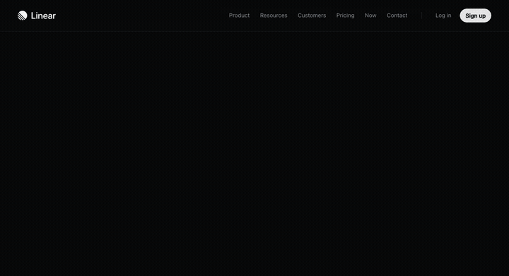 linear.app replayed offline: scrolling reveals its staggered entrance motion in the real Inter Variable font