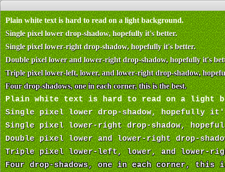 Experiment 15 - Text Dropshadows