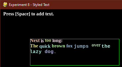 Experiment 8 - Styled Text