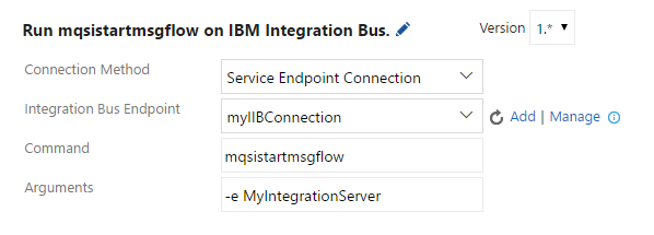 IBM Integration Bus Command Task Details