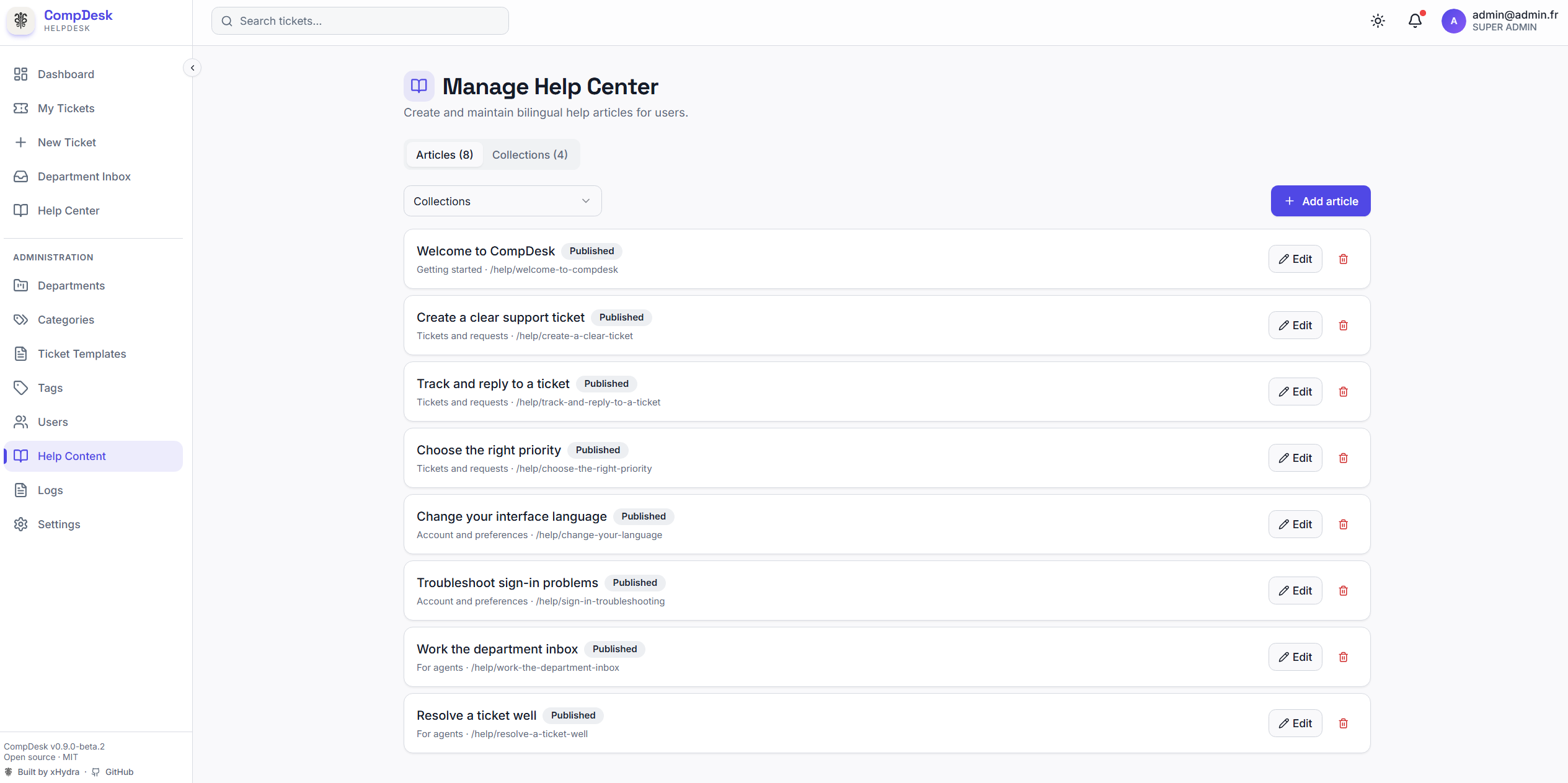 CompDesk Help Center