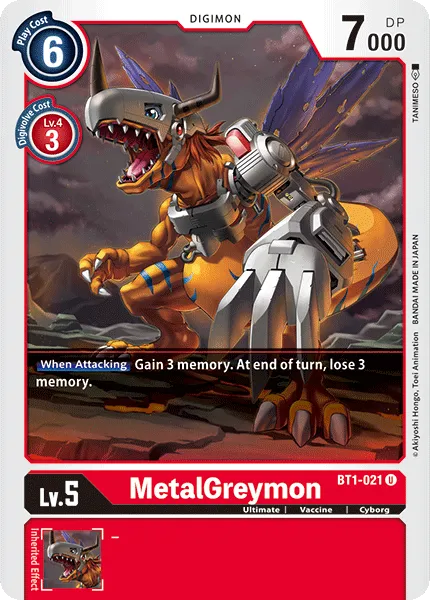 MetalGreymon (BT1-021) card