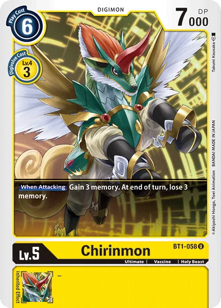 Chirinmon (BT1-058) card
