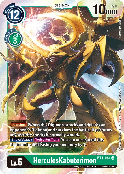 HerculesKabuterimon (BT1-081) card