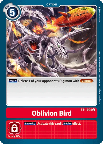 Oblivion Bird (BT1-094) card