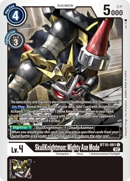 SkullKnightmon: Mighty Axe Mode (BT10-061) card