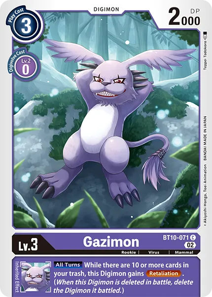 Gazimon (BT10-071) card