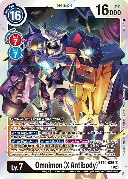 Omnimon (X Antibody) (BT10-086) card