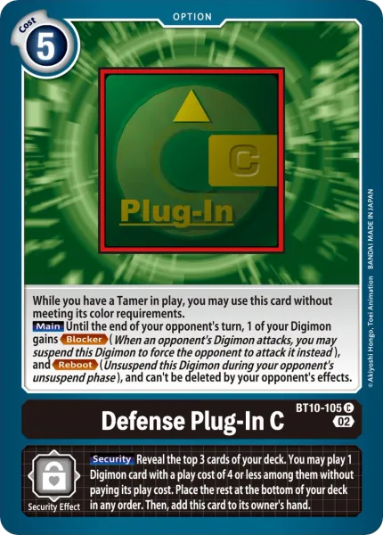 Defense Plug-In C (BT10-105) card