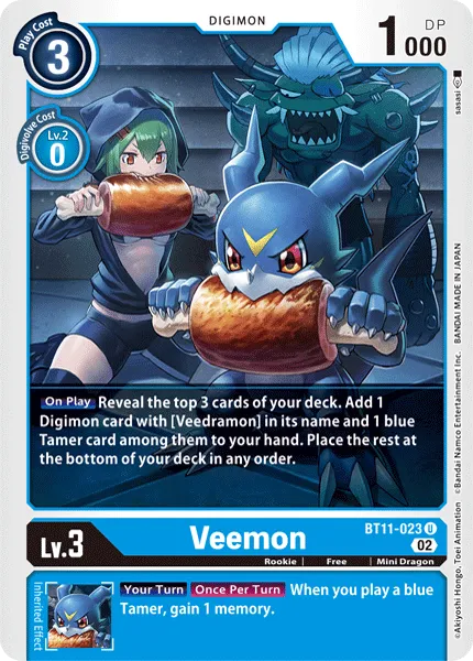 Veemon (BT11-023) card