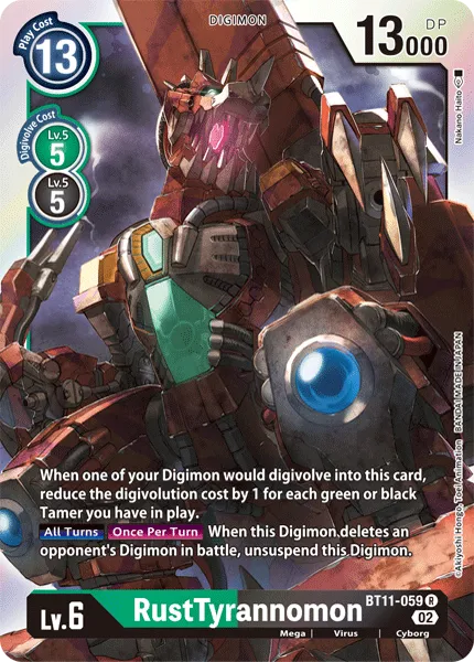 RustTyrannomon (BT11-059) card