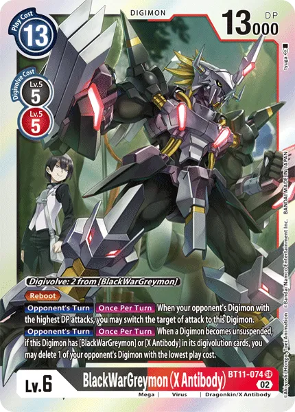 BlackWarGreymon (X Antibody) (BT11-074) card