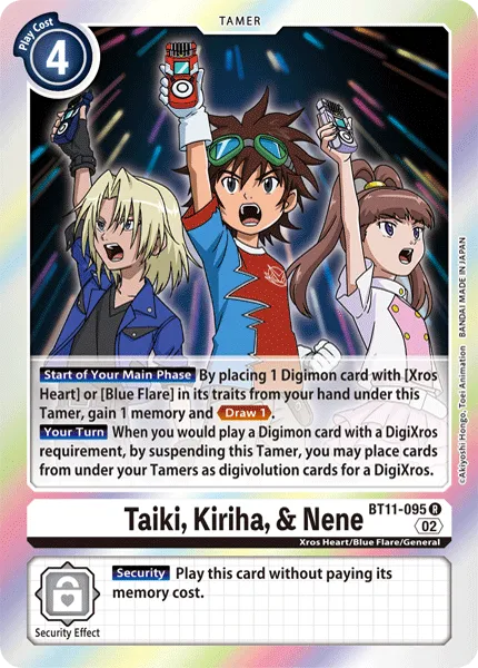 Taiki, Kiriha, & Nene (BT11-095) card