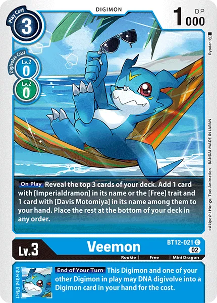 Veemon (BT12-021) card
