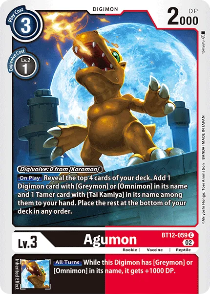 Agumon (BT12-059) card