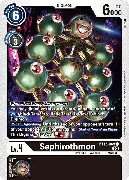 Sephirothmon (BT12-065) card