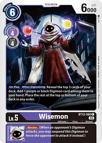 Wisemon (BT12-080) card