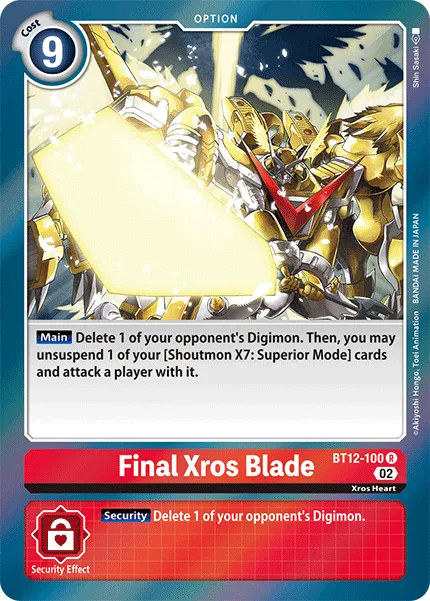 Final Xros Blade (BT12-100) card