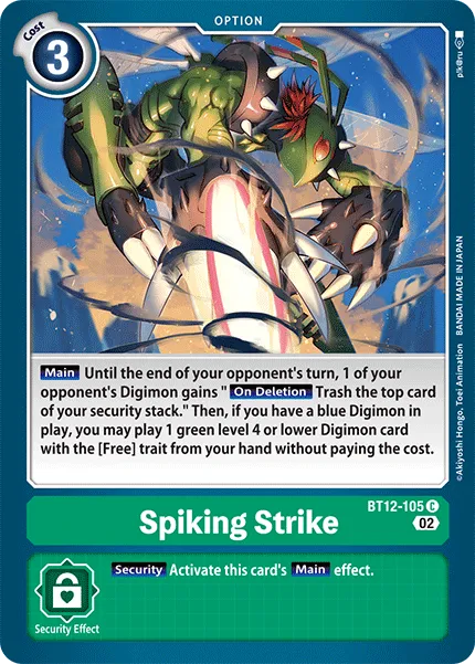Spiking Strike (BT12-105) card