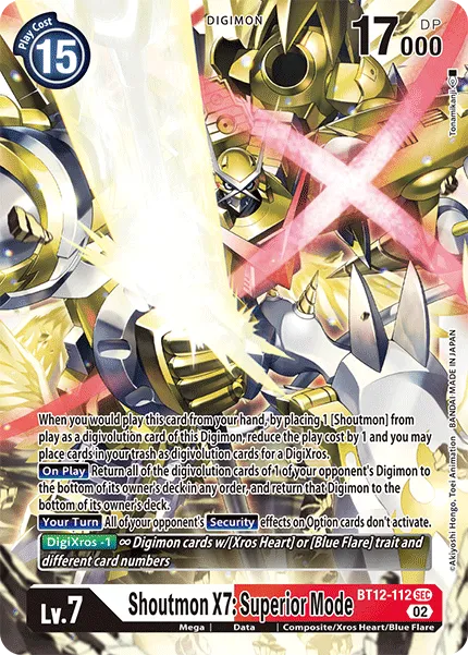 Shoutmon X7: Superior Mode (BT12-112) card