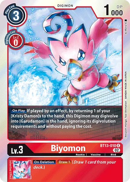 Biyomon (BT13-010) card