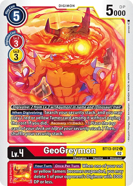 GeoGreymon (BT13-012) card