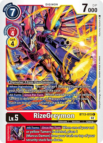 RizeGreymon (BT13-015) card
