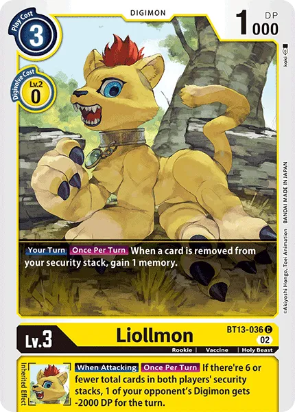 Liollmon (BT13-036) card