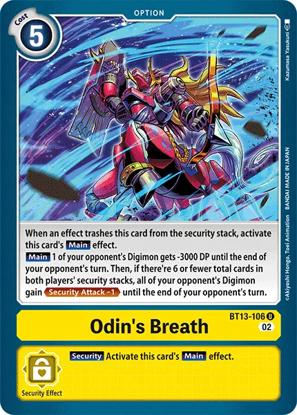 Odin's Breath (BT13-106) card