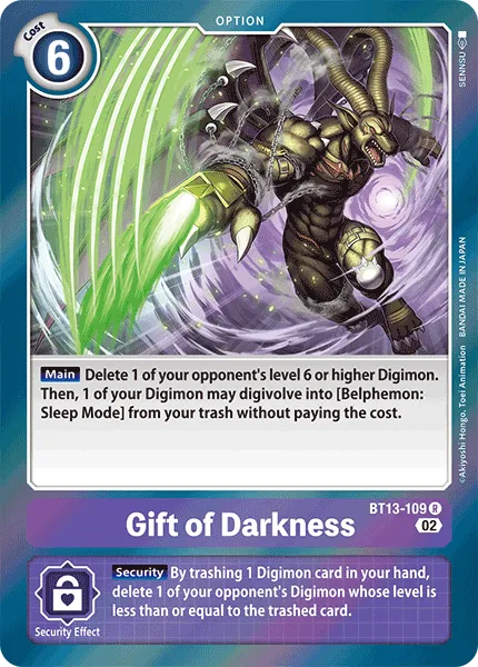 Gift of Darkness (BT13-109) card