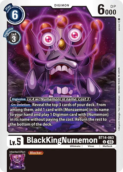 BlackKingNumemon (BT14-063) card
