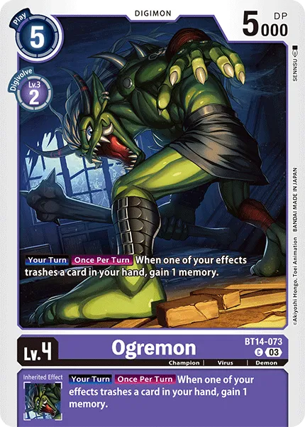 Ogremon (BT14-073) card