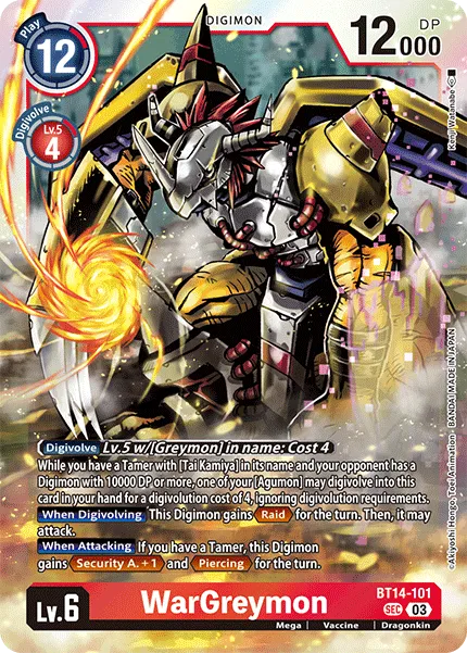 WarGreymon (BT14-101) card