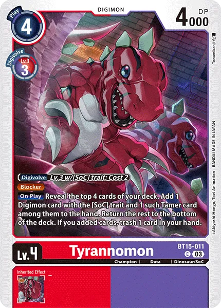 Tyrannomon (BT15-011) card