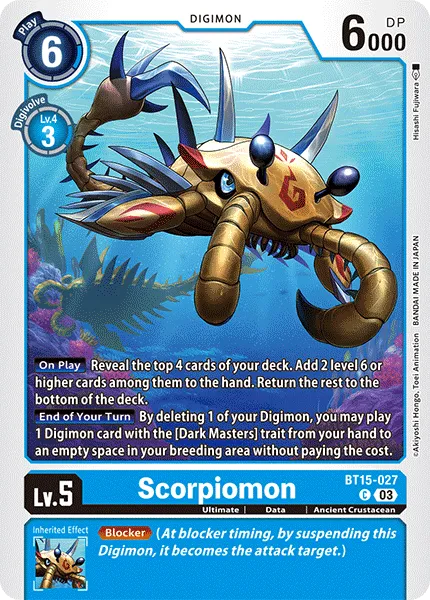 Scorpiomon (BT15-027) card