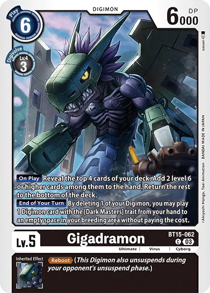 Gigadramon (BT15-062) card