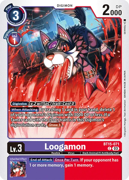Loogamon (BT15-071) card